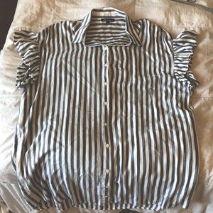 Madewell Striped Button Down Dress